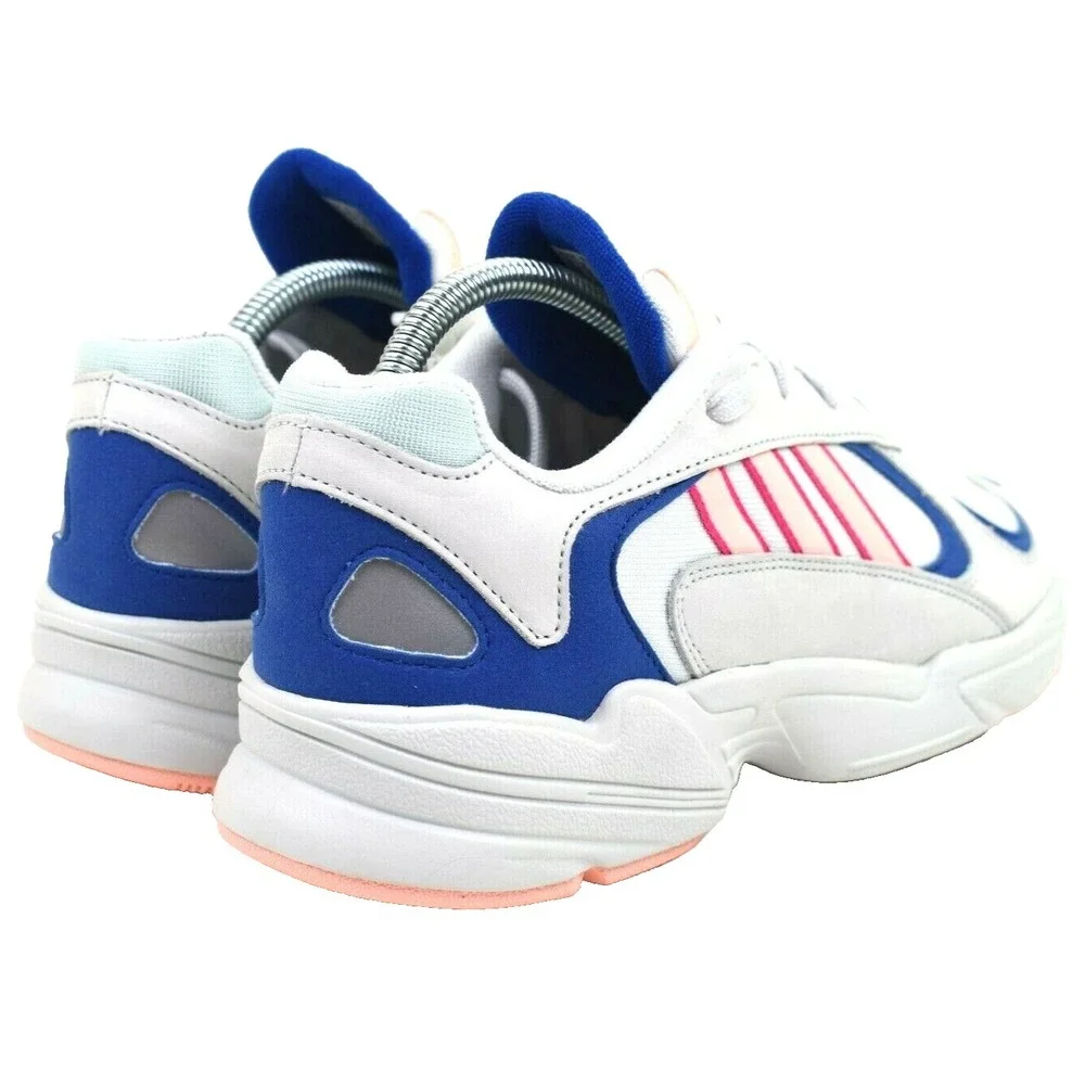 Adidas Yung-1 Men's Blue Light Coral Leather Athletic Sneaker Shoe Sz 8.5 BD7654